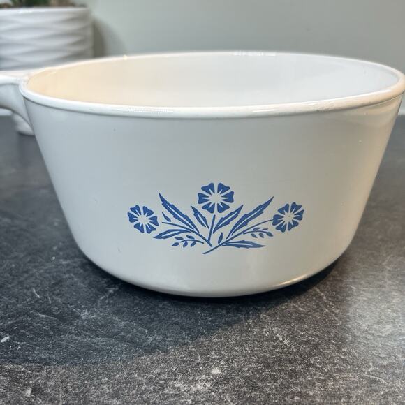 Corning Ware Cornflower Blue 2.5 & 1.5 Qt Range Topper Metal Cooking Base Pots - Picture 8 of 10